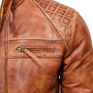 Fabricant professionnel Veste en cuir pour hommes teintée en couleur unie de style High Street-Qualité supérieure Imperméable et respirante Meilleur prix - Product Image 4