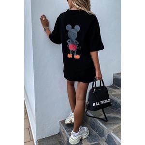 Maglietta topolino con stampa posteriore bianca da donna-2759,0003