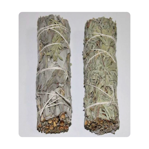 แท่งรอยเปื้อนปราชญ์สีขาวและสีฟ้าปราชญ์ขนาด4นิ้วสำหรับทำสมาธิพลังงานทำความสะอาดพิธีกรรมทางจิตวิญญาณขายส่งจำนวนมาก - Product Image 1