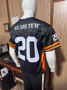 Vente en gros pas cher 100% maillots de football américain en polyester imprimé par transfert de chaleur respirant cousu en arrière unisexe - Product Image 4