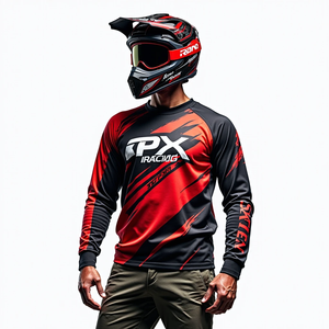Camiseta de Motocross Transpirable y Cortavientos para Hombre, Personalizada, de Manga Larga, Ropa de Carreras, 100% Poliéster, Cómoda - Product Image 4