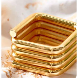 Servilletero de mesa de Venta caliente, servilletero de forma cuadrada dorada para fiestas de boda, ajuste de mesa a precio atractivo - Product Image 3