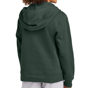 Sweat-shirt unisexe gris foncé à fermeture éclair et haut streetwear en polaire lourde - Product Image 6