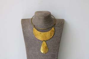 Collar de latón natural hecho a mano para fiestas de boda mujeres niñas uso producto hecho a mano collar de latón superventas - Product Image 4