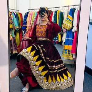 ชุดเดรสสตรีสไตล์อัฟกานิสถานโบราณทำด้วยมือผ้าไหมคุณภาพสูงและผ้าฝ้ายวัสดุที่ดีที่สุดสำหรับ0706ฤดูร้อน - Product Image 5