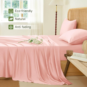 Parure de draps de luxe en satin pour hôtel, 400 fils, drap plat, couvre-lit et taies d'oreiller – Offre à prix réduit - Product Image 5