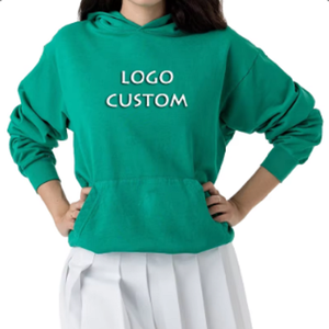 Sudadera con capucha de Otoño Invierno para mujer europea americana, nuevo estilo, Color sólido, suelta, con capucha, sudadera de manga larga con bordado - Product Image 1