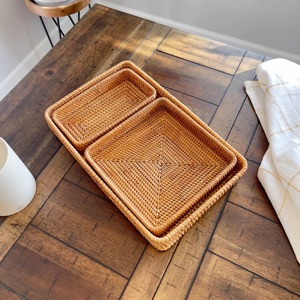 Bandeja Circular de Concha Marina de Ratán Natural, Vajilla Hecha a Mano, Ideal para Decoración Festiva del Hogar y Regalos - Product Image 5