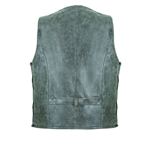 2024 Top vente hommes décontracté vert moto gilet chasse Club constructeur Double diamant matelassé cuir respirant pour l'hiver - Product Image 3