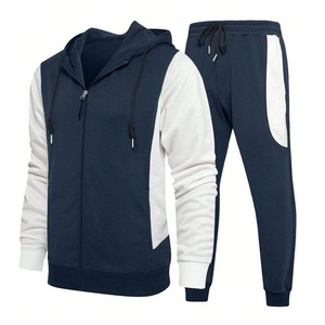 Vêtements de sport pour hommes Gym Fitness Tech Fleece Tracksuits Print Zip Hoodie and Sweatpants Two Piece Set Tracksuit Jogging Suit - Product Image 5