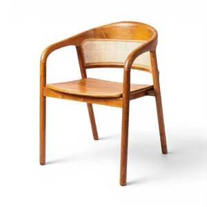 Arjuno Etnic <b>Teak</b> Wood & Rattan <b>Dining</b> <b>Chair</b> - Product Image 1