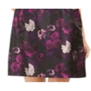 Abito da donna Jessica Howard viola taglia 4, modello svasato, senza maniche, con scollo gioiello, sopra il ginocchio, per il lavoro, vita naturale, fantasia floreale - Product Image 3