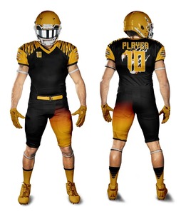 ชุดเสื้อฟุตบอลอเมริกันแขนสั้น XL ออกแบบได้ตามที่ต้องการชุดเสื้อกีฬาระบายอากาศได้ดีมีสไตล์ซับลิเมชัน - Product Image 1