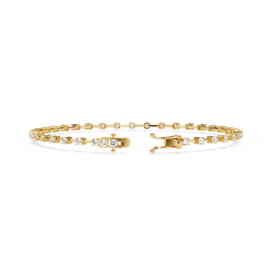 Fabulous 18K <b>Gold</b> Lab Grown Diamond Bracelet & <b>Bangle</b> Luxurious Jewelry - Product Image 5