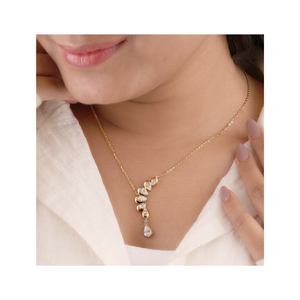 Collar Moderno con Diamantes en Forma de Pera para Mujer con un Atractivo de Lujo y Detalles Finos - Product Image 2