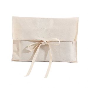 Emballage cadeau personnalisé en coton biologique naturel, motif géométrique, sac anti-poussière pour sac à main, vêtements, t-shirts, logo personnalisé - Product Image 2