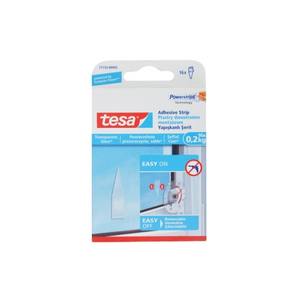 Parches de montaje transparentes Tesa Powerstrips para vidrio, capacidad de hasta 200g, transparente (16 uds) - Product Image 1