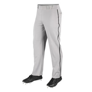 Pantalons de baseball pour adultes vêtements de sport couleur grise et ligne noire coton polyester matériel jeunesse pantalons de softball pour hommes - Product Image 1