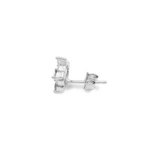 Boucles d'oreilles clous géométriques en perles, argent 925, design classique, pour fiançailles, mariage, fête, cadeau - Product Image 6