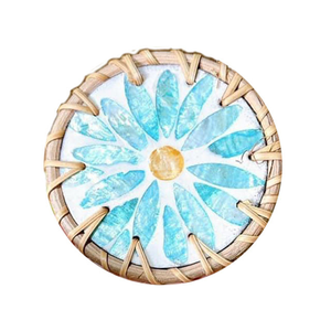 2023 nueva tendencia gran oferta posavasos de ratán nácar y cargador de ratán esteras y almohadillas de Vietnam hechas a mano - Product Image 1