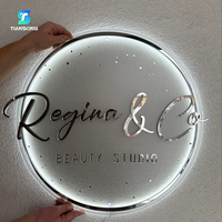 Enseigne lumineuse personnalisée pour salon de beauté, intérieur/extérieur, 3D, avec logo de bureau éclairé, enseigne de barbier rétroéclairée