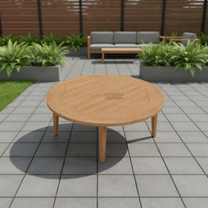 Indonesian Furniture Outdoor <b>Tables</b> Made Of Solid Teak <b>Wood</b> With A Smooth And Neat Finish And A Stylish Modern Design - Product Image 4