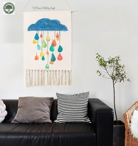 Decoración de Pared de Estilo Retro de Lujo, Cuerda para Colgar en la Pared, Tela Geométrica, Decoración Artística Rústica, Hecha a Mano, Regalos Más Vendidos - Product Image 3