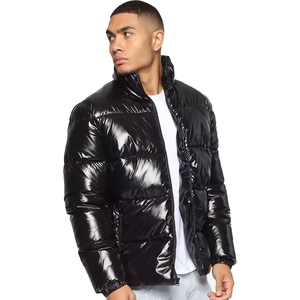 2025 Detachable Custom Embroidery Logo Men's Hooded Custom Warm Thick Outdoor Winter Coat Quilted <b>Padded</b> Bubble Jacket - Product Image 1