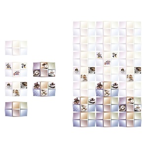 กระเบื้องเซรามิคติดผนัง30x45cm ดีไซน์แบบบล็อกขนาดแตกต่างกัน - Product Image 5