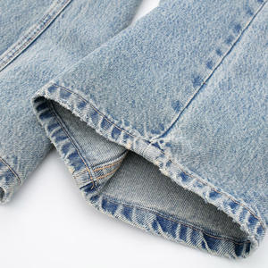 Jeans baggy décoratifs déchirés de nouvelle collection de mode d'été pour femmes, jeans vintage à poches boutonnées, chic et décontracté pour femmes - Product Image 5