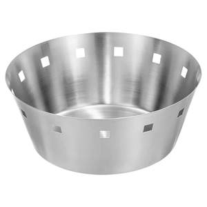 Panier à pain et fruits en acier inoxydable personnalisé, trous en forme de capsule argentée, support jetable, durable, passe au lave-vaisselle, artisanat en acier - Product Image 2