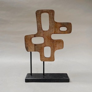 Bold abstract form wooden sculpture with seamless finished for use in designer homes <strong>architectural</strong> displays and <strong>galleries</strong> - Product Image 1
