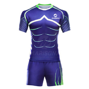Uniforme de Rugby Personalizado para Hombre, Diseño OEM, 100% Poliéster, Secado Rápido, Alta Calidad, MOQ Bajo - Product Image 1