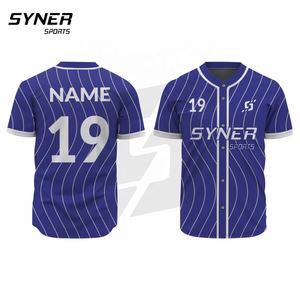 Uniforme de baseball d'équipe personnalisé, maillot de baseball sublimé avec impression intégrale, 100% polyester, unisexe, rétro, respirant, antibactérien - Product Image 5