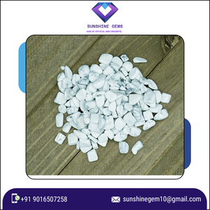 Best Wholesale Selling Polished White Howlite Tumbled <b>Crystal</b> <b>Chips</b> Feng Shui Agate Home Decoration Bracelet Seven Chakra - Product Image 2