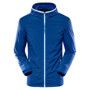 Chaqueta Cortavientos Reversible con Capucha de Secado Rápido para Hombre, para Deportes al Aire Libre en Invierno, Tejido Transpirable de Poliéster/Nailon - Product Image 4