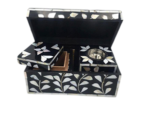 Traditional Arabian Design <b>Electric</b> Incense Burner and Bakhoor Burner Floral Wood <b>Mop</b> for Indoor Use Ramadan Gift Set - Product Image 4