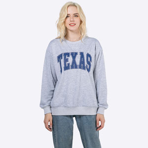 Servicio OEM, Ropa Deportiva para Mujer, Sudadera Holgada con Cuello Alto Simulado, Abertura Lateral en el Cuello, Sudadera Larga de Invierno, Personalizada en la Parte Delantera - Product Image 2