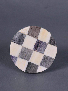 Traditional Bone Inlay Walnut Square Eco-Friendly <b>Coasters</b> Handicraft Elegant <b>Black</b> White Customized Thickness for Classic Home - Product Image 4