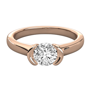 Anillo Solitario de Oro de 14K para Mujer con Diamante Cultivado en Laboratorio, Joyería Elegante con Diamantes - Product Image 4
