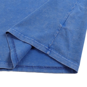 T-shirt pour homme surdimensionné avec logo personnalisé, 100% coton, épaules tombantes, streetwear, col montant, uni, coupe courte, délavage acide, t-shirt pour homme - Product Image 5