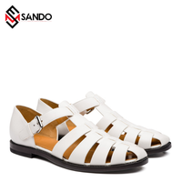 Benutzer definierte Sommers andalen Herren Leder Gladiator Sandalen mit benutzer definierten Logo Herren Sandalen Metalls chn allen