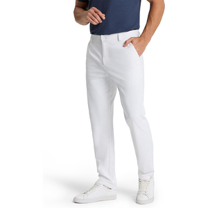 Pantalones de Golf elásticos de 4 vías para hombre de alta calidad, Color blanco con cintura con cordón, pantalones de Golf transpirables que absorben el sudor para adultos - Product Image 1