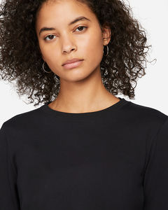 T-shirt à manches longues à poignets côtelés décontractés pour femmes T-shirt à manches longues fluide d'été en flanelle à col rond - Product Image 3