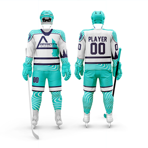 Vente en gros d'uniformes de maillots de hockey sur glace OEM personnalisés Vêtements de sport durables, respirants, écologiques, à séchage rapide, avec couleurs personnalisées - Product Image 5