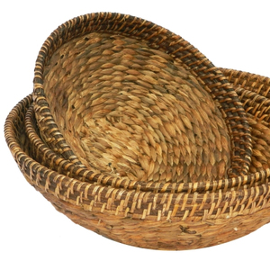 Rattan Serving <b>Bowl</b> Set in Natural Weave Perfect <b>for</b> Elegant Food Storage and <b>Dessert</b> Service Set of 3 Top Product - Product Image 1