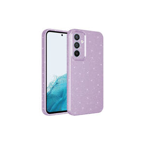 Étui en silicone liquide de luxe édition argent anti-traces de doigts avec protection d'appareil photo et paillettes pour Samsung Galaxy S23 FE - Product Image 2