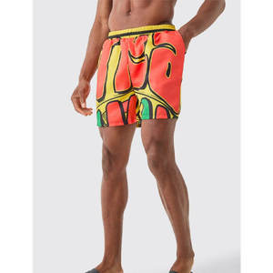 2025 superventas deportivo verano Fitness malla pantalones cortos personalizados OEM sublimación nuevos pantalones cortos de playa transpirables lisos - Product Image 4