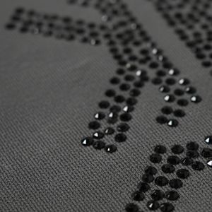 T-shirt court imprimé en coton 100% pour femme, coupe ample, style punk avec strass thermocollés personnalisés, mode Y2K, streetwear, OEM - Product Image 5