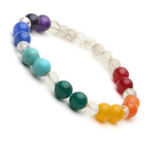 NOVAMART Fine Arihant Gems Jewels 7 Chakra Lava Unisex <b>Bracelet</b> Natural Certified Astrological Crystal Positive Effect for Both - Product Image 1